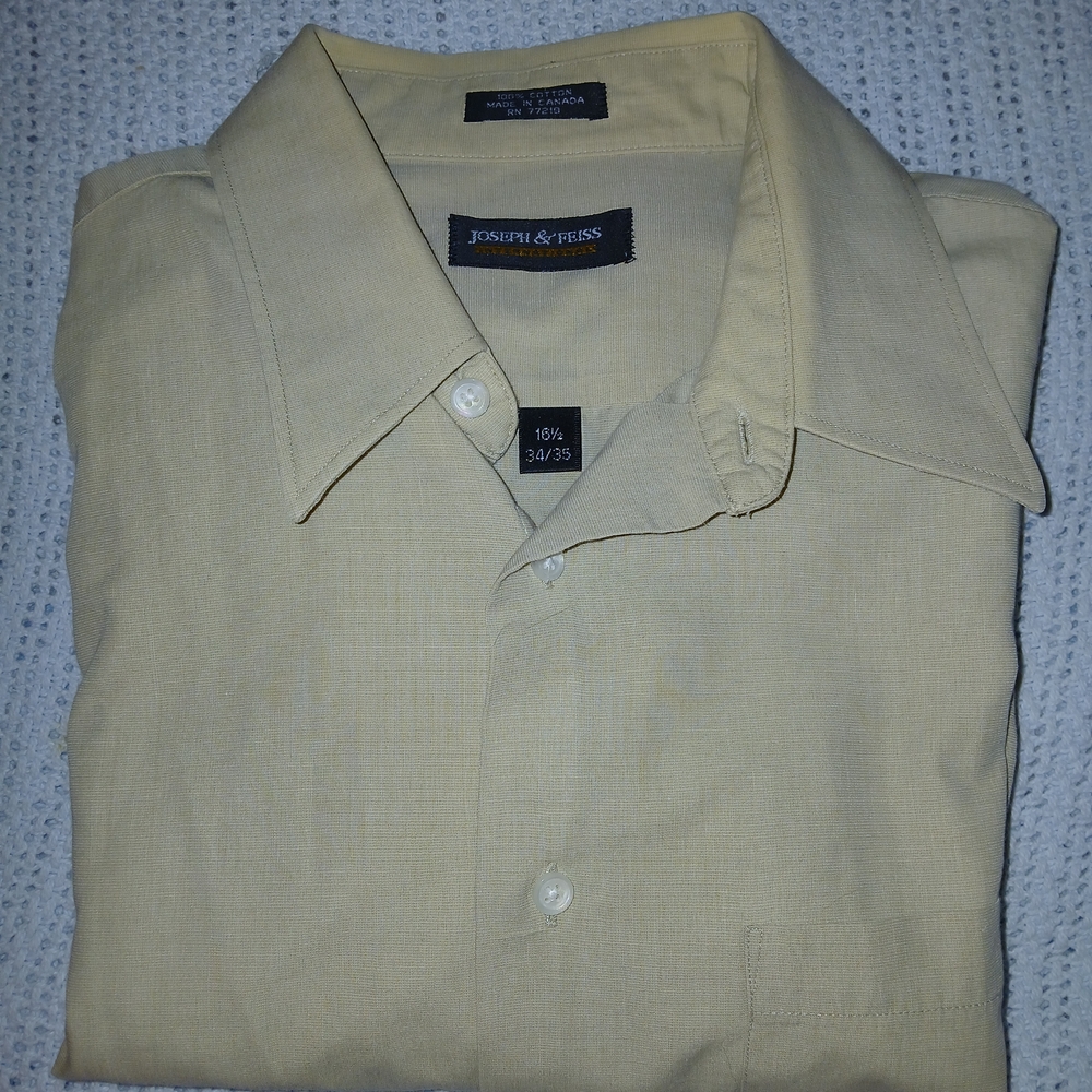 NWOT Joseph & Feiss Men's Tan Shirt 16.5 34/35